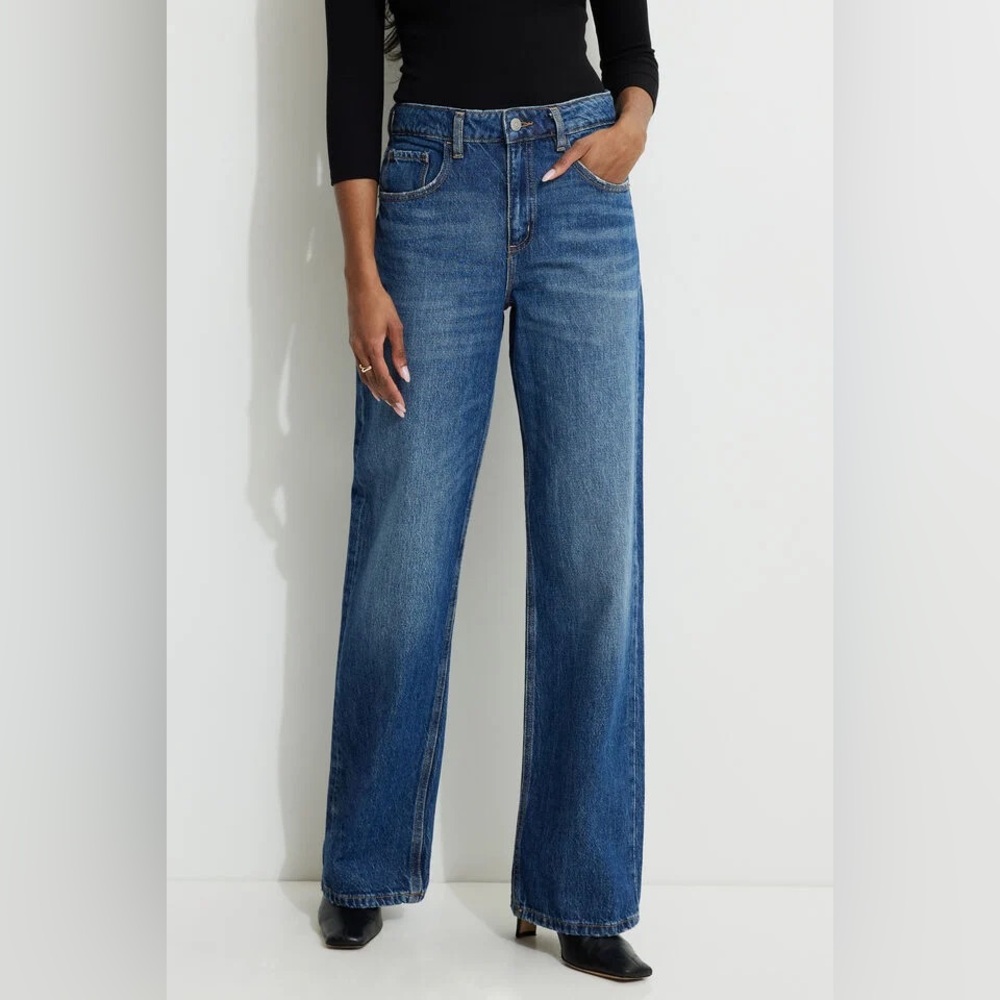 Dynamite Heidi Jeans medium indigo/aspen wide leg size 30 / 10